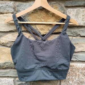 Lululemon Long Line Energy Bra Dark Green